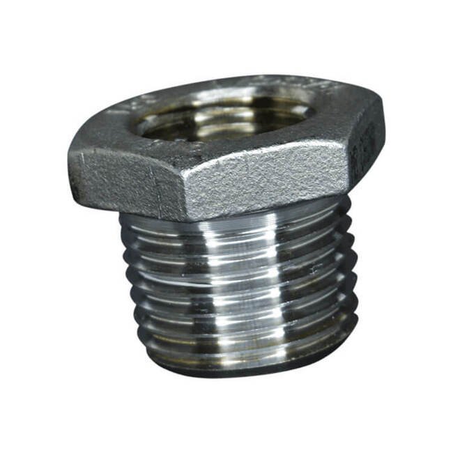 RBSS Series 3/8 Inch (in) Size Male National Pipe Thread (MNPT) Inlet and 1/4 Inch (in) Size Female National Pipe Thread (FNPT) Outlet Hex Bushing Fitting - Image 1