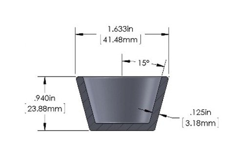Copper E-Beam Liner with 6 Pockets - 25 cm³ RDM-EB25 Series - Image 2