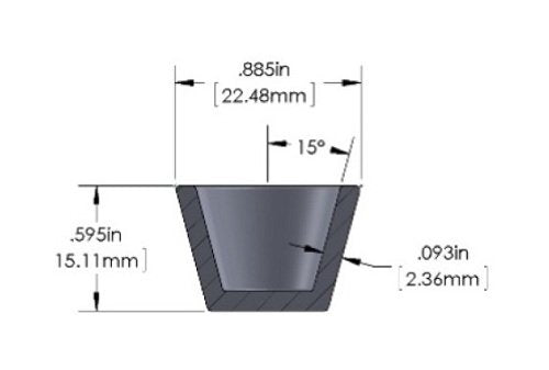 RDM-EB22 Series Graphite E-Beam Liner - 4cm&#179; Size - Image 2