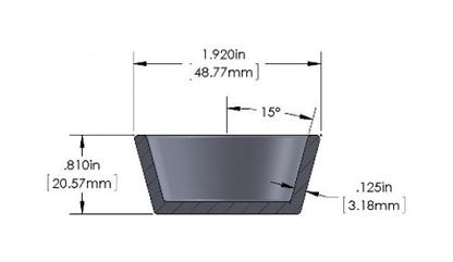 RDM-EB26 Series Tungsten E-Beam Liner with Web - 30 cm³ - Image 2