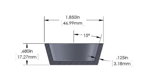 RDM-EB16 Series 25cm³ Vitreous Carbon E-Beam Liner with 4 Pockets - Image 2