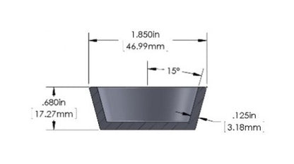 RDM-EB16 Series 25cm³ Vitreous Carbon E-Beam Liner with 4 Pockets - Image 2