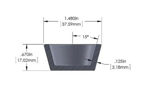 RDM-EB13 15 cm³ Molybdenum E-Beam Liner - Image 2