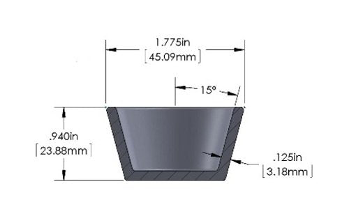 RDM-EB9 30 cm³ Vitreous Carbon E-Beam Liner - Image 2