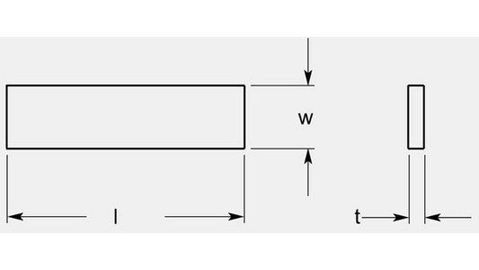 STB Style Rectangle - 1/8 x 3/4 x 6 in - Image 1