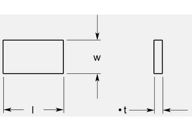 Durable Rectangular Aluminum Bar, 1.010 / 1.020 in - Image 1