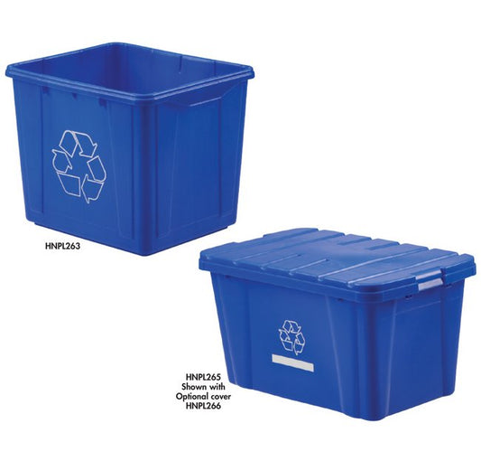 Recycling Bin Container - 25.8x14.5x16.2 in, 18 gal, Recycled Material - Image 1