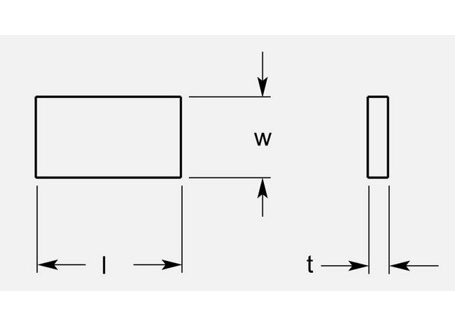 Rectangular Metal-Plate Bumpers, 1-3/4 Inch Length - Image 1