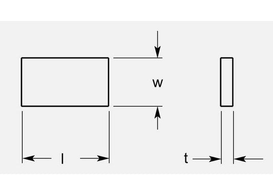Rectangular Metal-Plate Bumpers, 1-3/4 Inch Length - Image 1