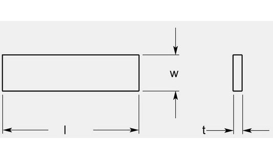 Steel STB Style Rectangle (1/8 x 3/8 x 6 in) - Image 1