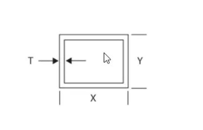 3 Inch (in) Dimension X Rectangle Aluminum Tube with Sharp Corner - Image 2