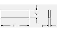 STB Style Rectangle - 1/4 x 3/4 x 6 in