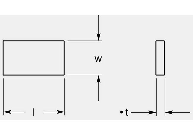 Premium Grade Rectangle - 1.305 / 1.325 in - Image 1