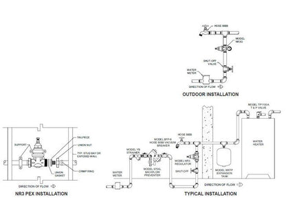 NR3 Water Pressure Reducing Valve with Strainer - Image 4
