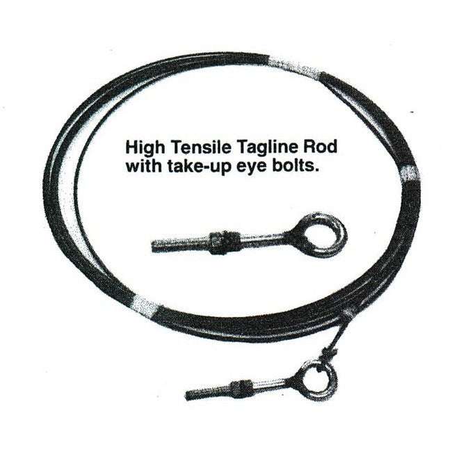 Heavy Duty High Tensile Tagline Rod with Take-Up Eye Bolts - Image 1