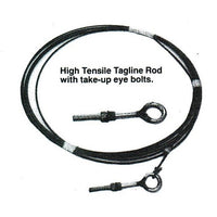 Heavy Duty High Tensile Tagline Rod with Take-Up Eye Bolts