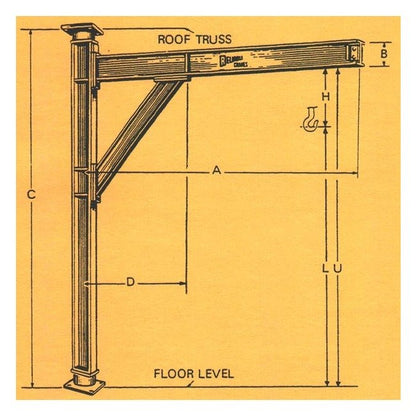 Heavy Duty Column Mast Supported Jib Crane Model 800 CBM - Image 2