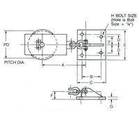 Bend Sheaves with Mounting Frame - 15000 lbs. Capacity