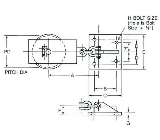 Bend Sheaves with Mounting Frame - 15000 lbs. Capacity - Image 1