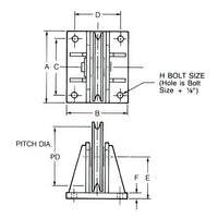 Rightway Winches Single Base Mounted Vertical Sheave Assemblies