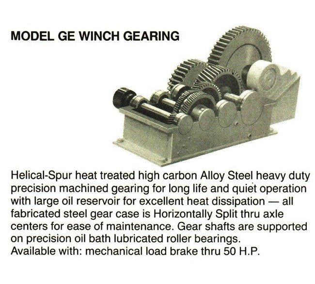 Series 200 Model GE Electric Winch with 30 HP Motor - Image 2