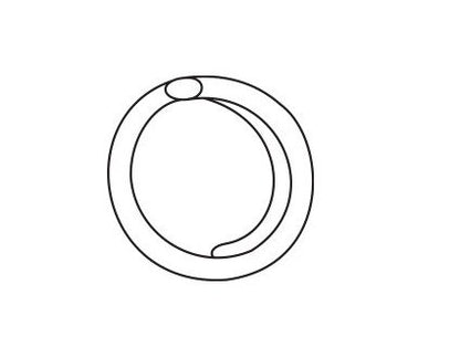 White Plastic Spiral Ring, 11/16" ID, 13/16" OD - Image 2