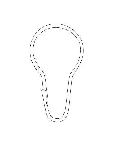 Brass Plated Steel Pear Clip, 2-1/2" - Image 2