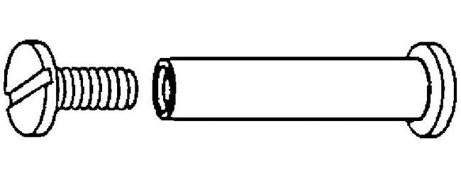 Aluminum Binder Screw 3/16" Length, 8-32 Thread - Image 2