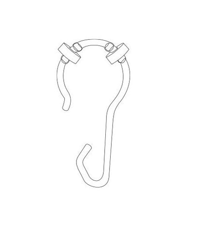 Aluminum Roller Hook for Curtain Displays - Image 2