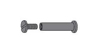 Black Aluminum Binder Post, Closed End, 1/2" L - Image 2