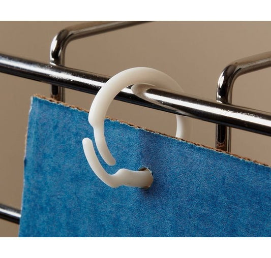 White Plastic Overlap Ring Set, 250-Pack - 3/4" I.D. x 1" O.D. - Image 1