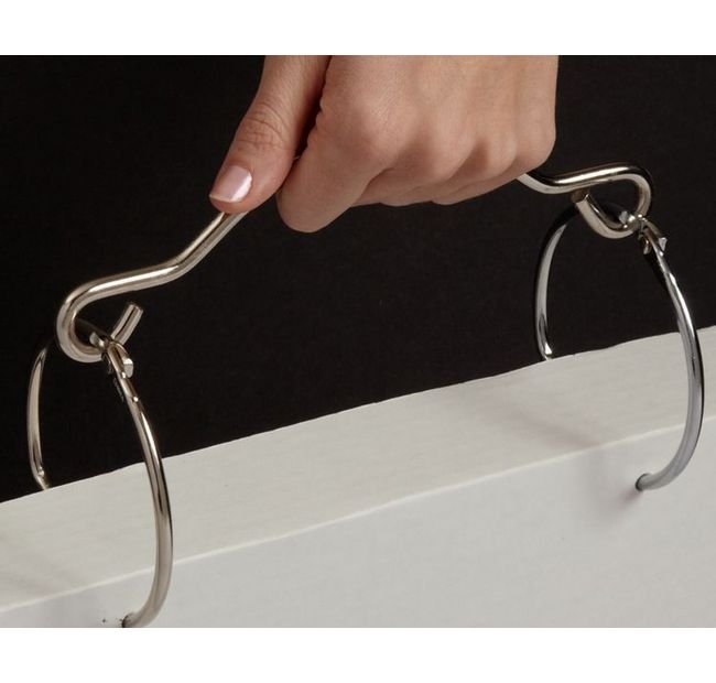 9-Inch Nickel Plated Steel Ring Handle - Image 1