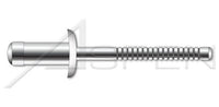 A2 Stainless Steel Flat Head Grooved Mandrel Blind Rivet