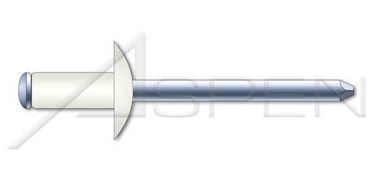 Dome Head White Eyelet Steel Body/Steel Pin Blind Rivet - Image 1