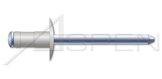 Zinc Plated Low Profile Aluminum Body/Steel Pin Multigrip Rivet - Image 1