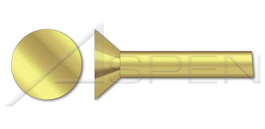 Brass Flat Countersunk Head Solid Rivet - Image 1