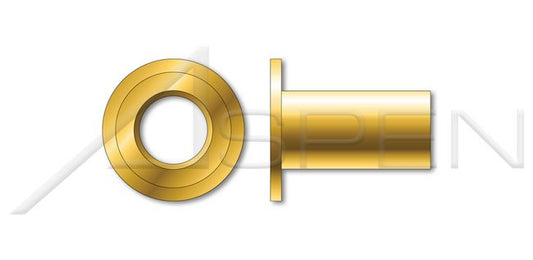 C1008-C1010 Steel Yellow Zinc Large Flange Flat Head Open End Blind Threaded Insert - Image 1