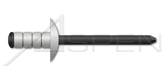 Black Phosphate Coated Dome Head Aluminum Body/Steel Pin Multigrip Rivet - Image 1