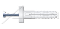 Round Head White Nylon Body/Steel Pin Drive Pin Rivet