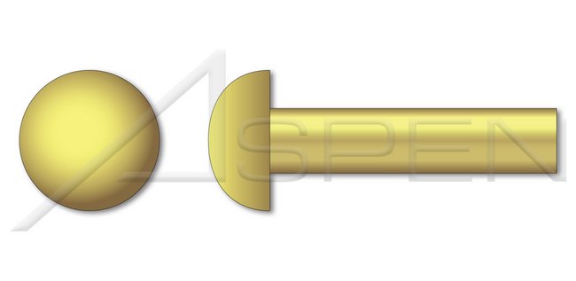 Brass Round Head Solid Rivet - Image 1