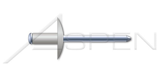 Large Flange Dome Head Aluminum Body/Steel Pin Blind Rivet - Image 1