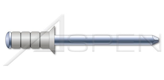Zinc Plated Countersunk External Head Aluminum Body/Steel Pin Multigrip Rivet - Image 1