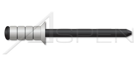 Black Phosphate Coated Countersunk External Head Aluminum Body/Steel Pin Multigrip Rivet - Image 1