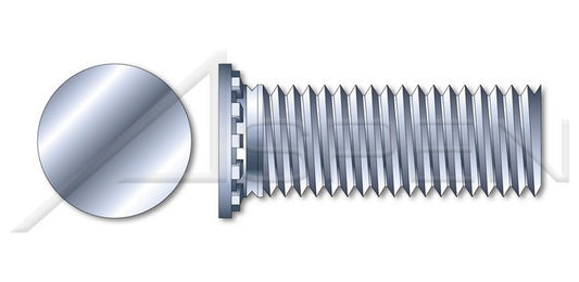 Steel Zinc Plated and Baked Metric Full Thread Flush Head Self-Clinching Studs - Image 1