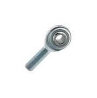 Carbon Steel Rod Ends - Male Thread, Zinc Plated, 0.375in Dia