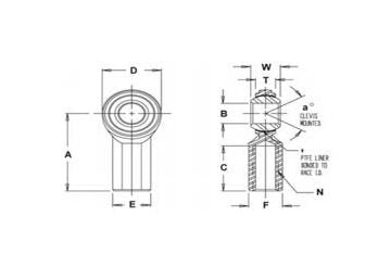 Aircraft Aluminum Rod Ends: Precision Engineered Female Rod End with 52100 Bearing Steel Ball - Image 2