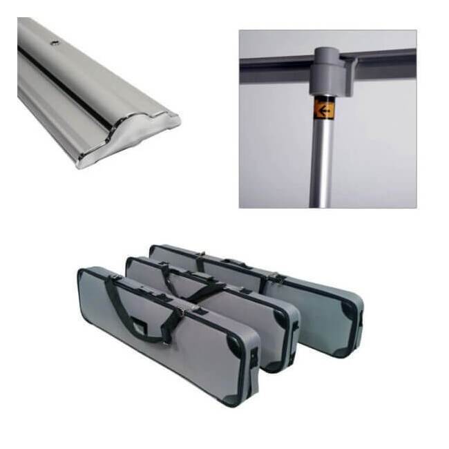Megastore 18 Inch Heavy-Duty Retractable Banner Stand - Image 2