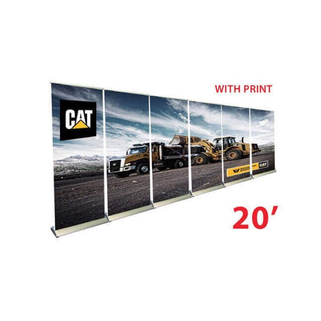 Premium 6in Height Retractable Roll Up Banner Stand - Megastore SWA-PWB33X6P - Image 1