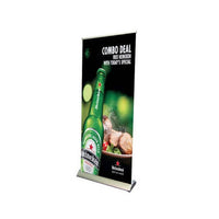 Megastore 50 Inch Premium Retractable Banner Stand with Vinyl Print