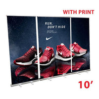 Megastore 18 Inch Height Easy-Up Retractable Banner Stand Set